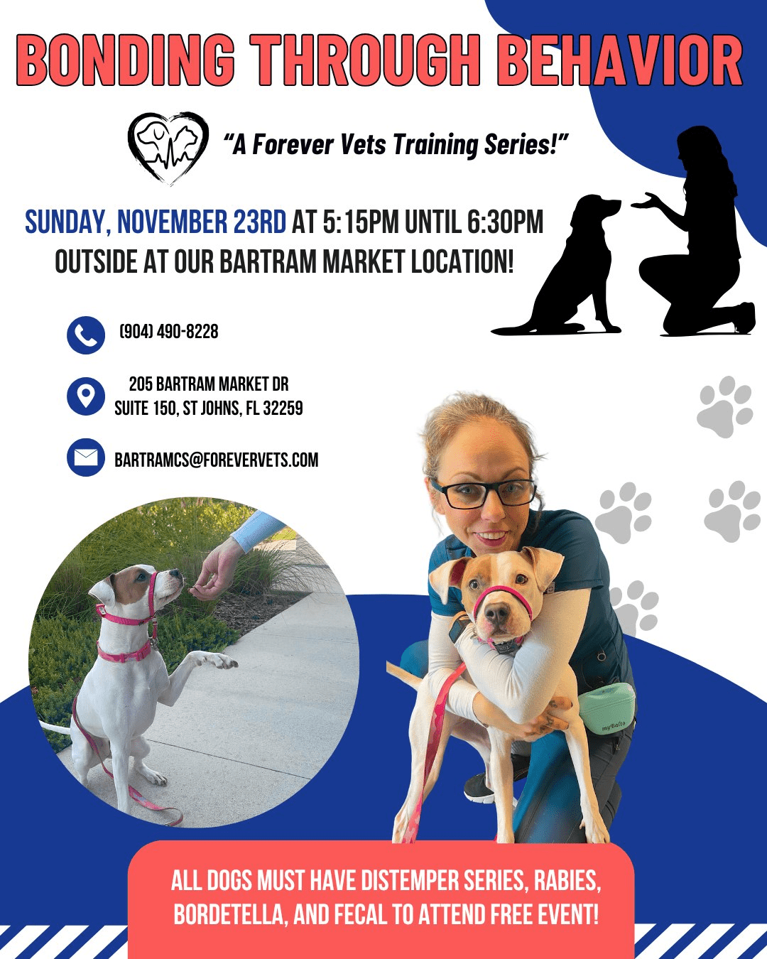 Forever Vets Bonding through Behavior flyer
