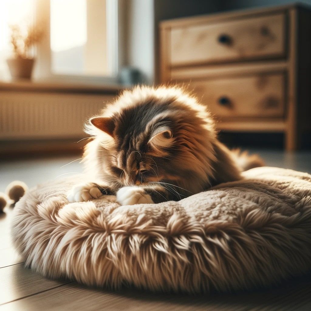 Cats Knead Their Bed