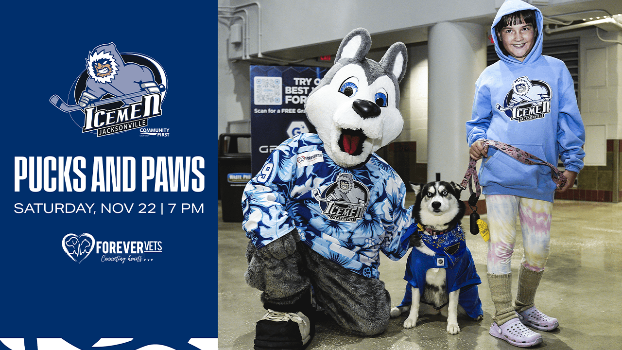 Pucks And Paws flyer