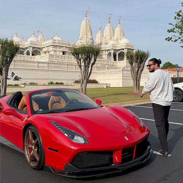 Dr Krishna With Red Car
